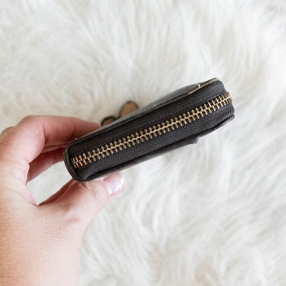 Coach Peyton Long Zip Around Wallet F50180 Signature CC Accordion Brown Tan - Picture 7 of 12